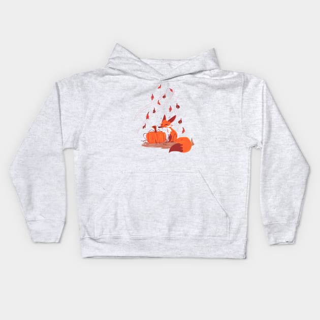 Autumn Vibes Kids Hoodie by sky665